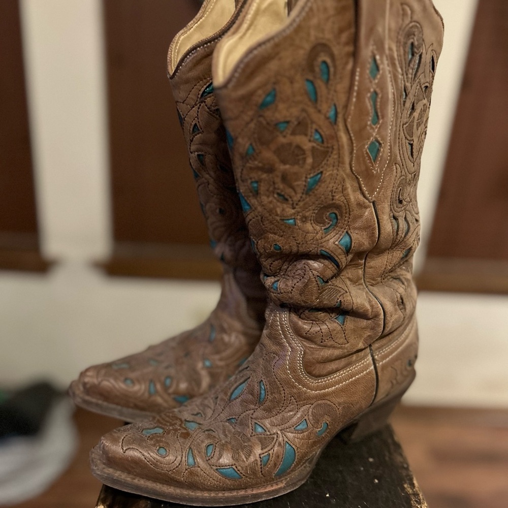 Corral square tip western boot